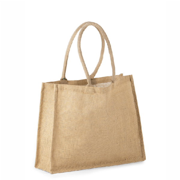 Jutowa torba grass z nadrukiem
